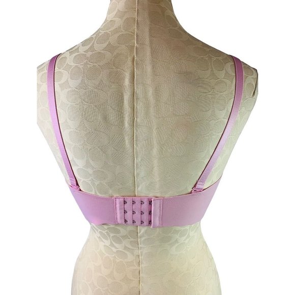 38B Unbranded Black Wirefree Padded Pink Bra with Extender New - Picture 5 of 7